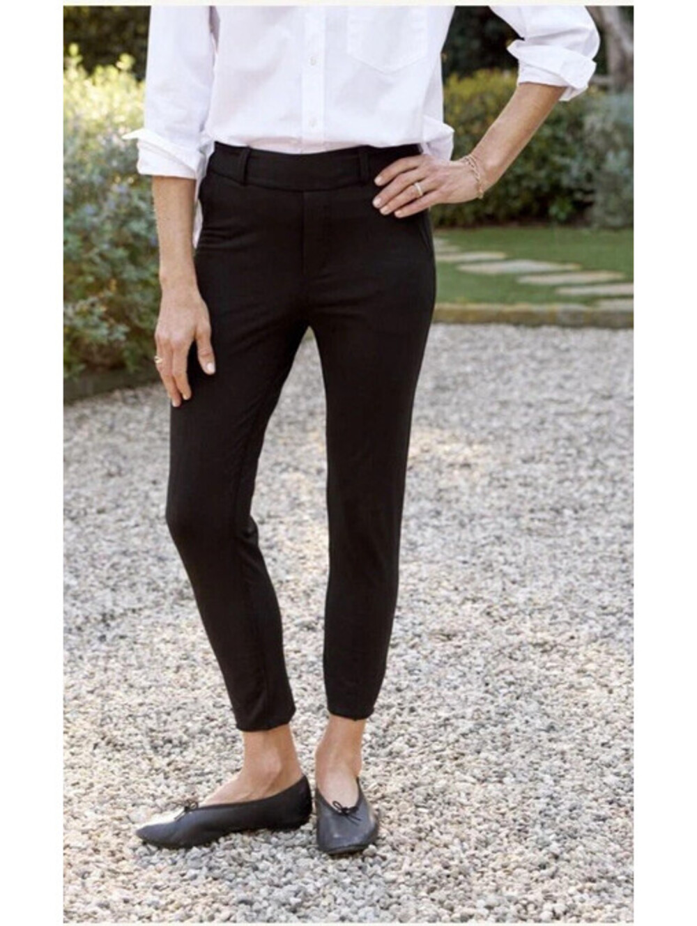 FRANK & EILEEN Murphy Billion Dollar Cotton Pants in Black Size S #P4111